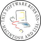 Runs on Mac and Lisa Logo